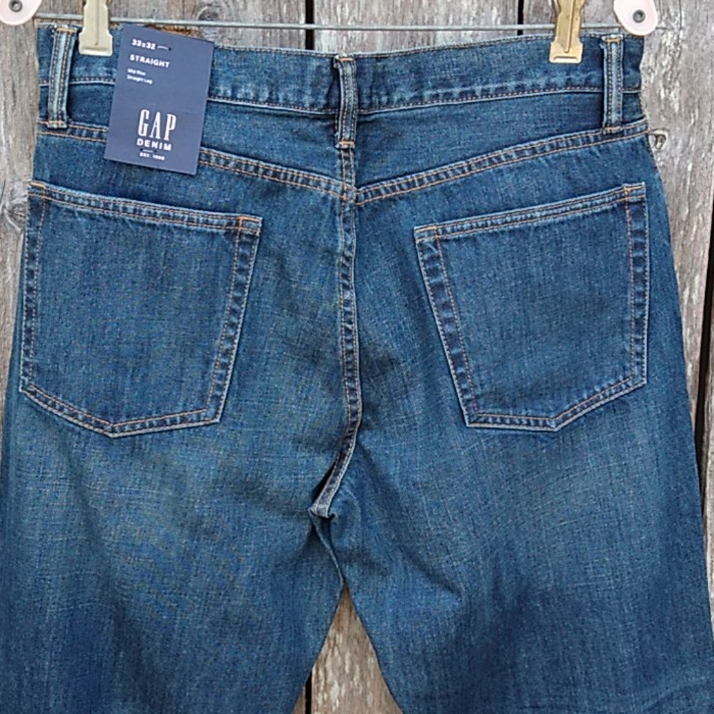 Gap Denim Men's Jeans 33x32 Straight-leg NWT - Picture 9 of 15